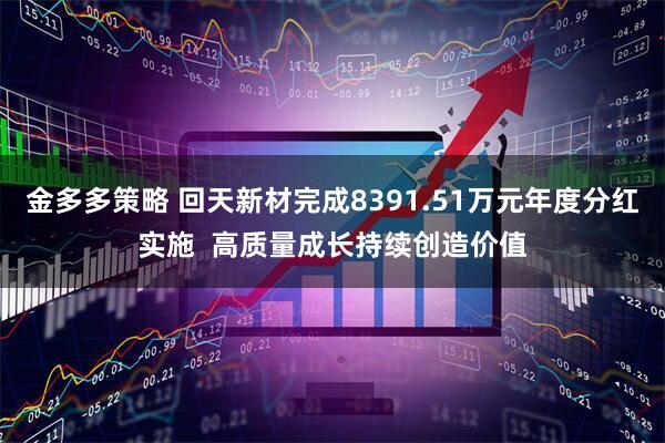 金多多策略 回天新材完成8391.51万元年度分红实施  高质量成长持续创造价值