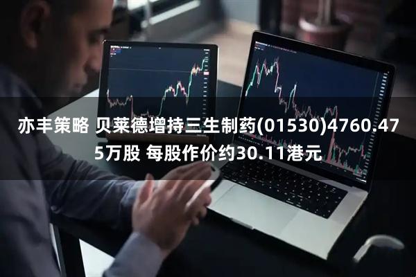 亦丰策略 贝莱德增持三生制药(01530)4760.475万股 每股作价约30.11港元